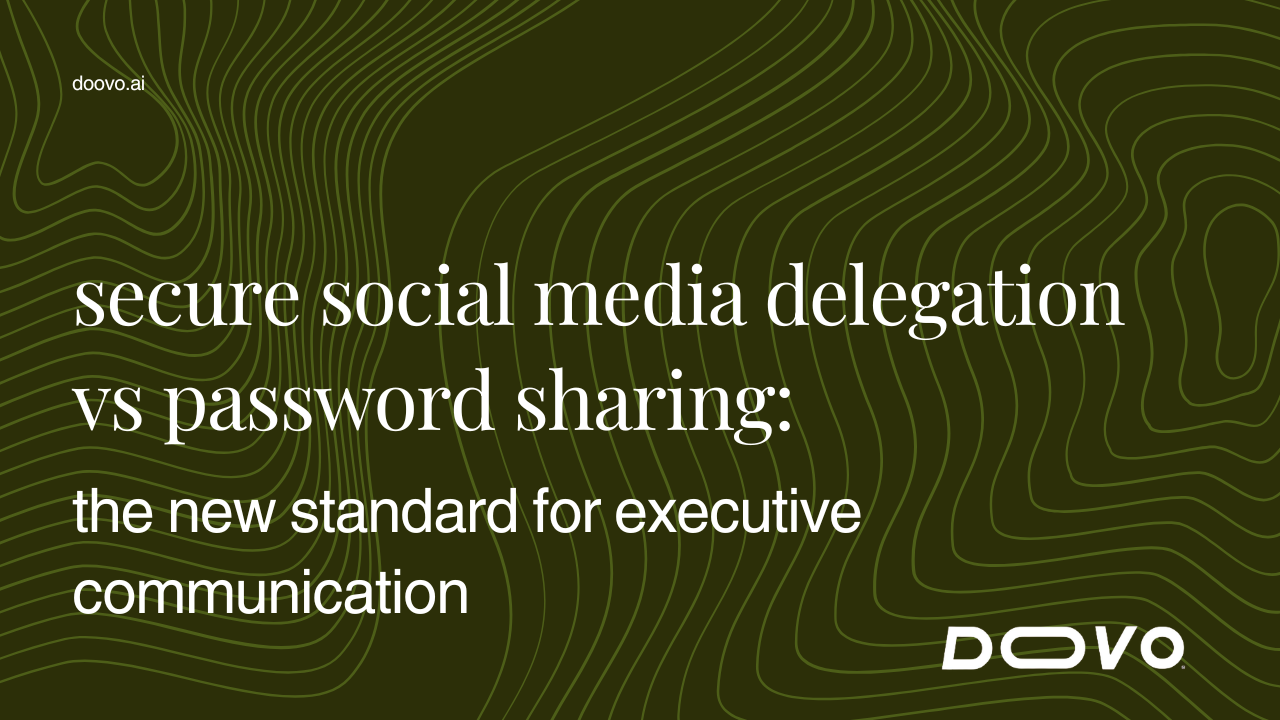 Secure Social Media Delegation vs Password Sharing: The New Standard for Executive Communication
